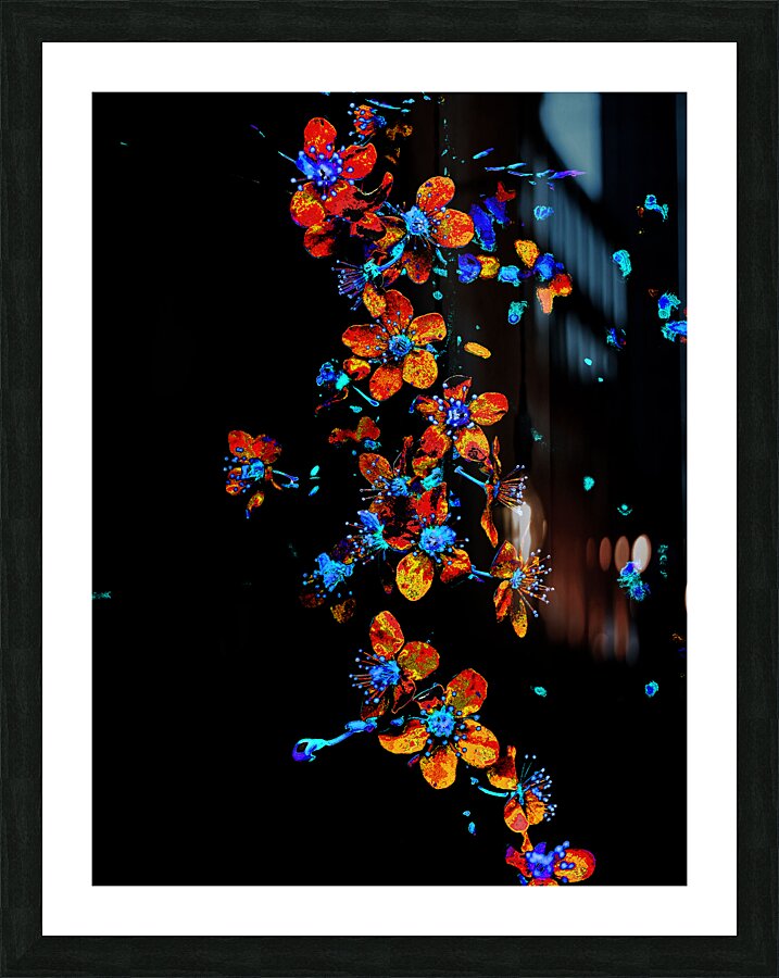  Abstract Vibrant Floral Dance                                                                                                                     Picture Frame print