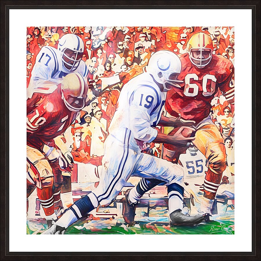 Niners Get Unitas Picture Frame print