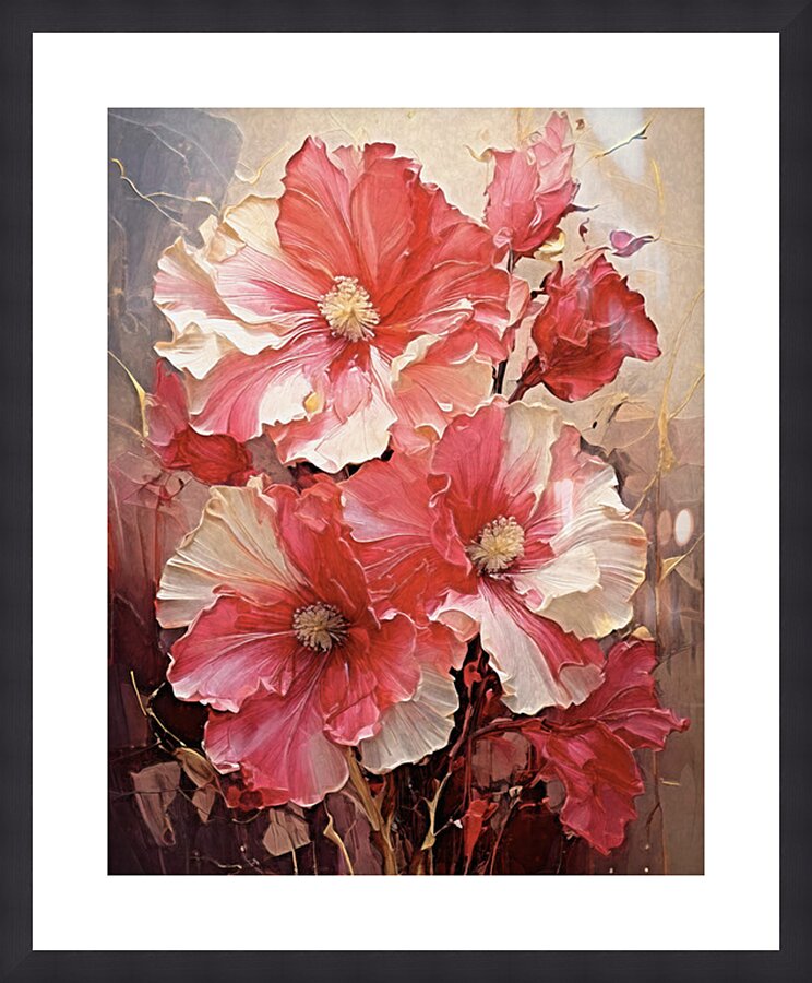 Hollyhocks are So Beautiful Picture Frame print