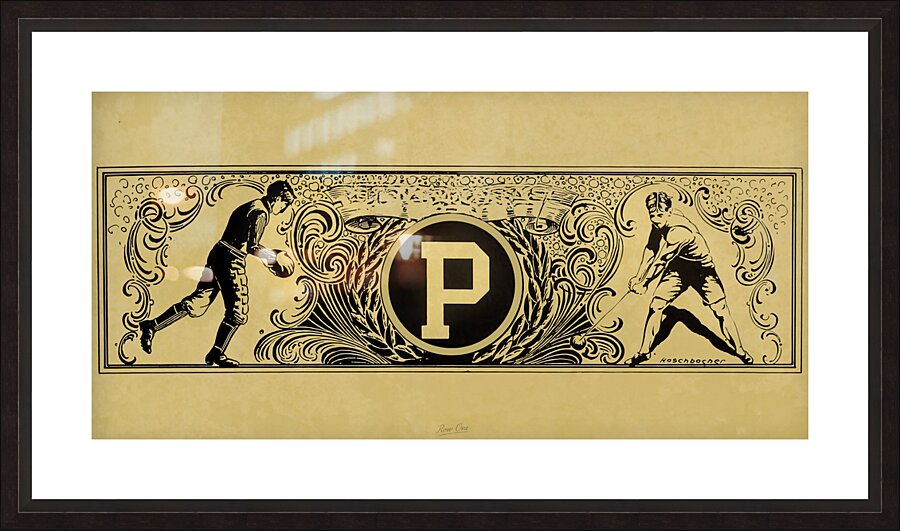 Early 1900s Purdue University Art by Raschbacher Picture Frame print