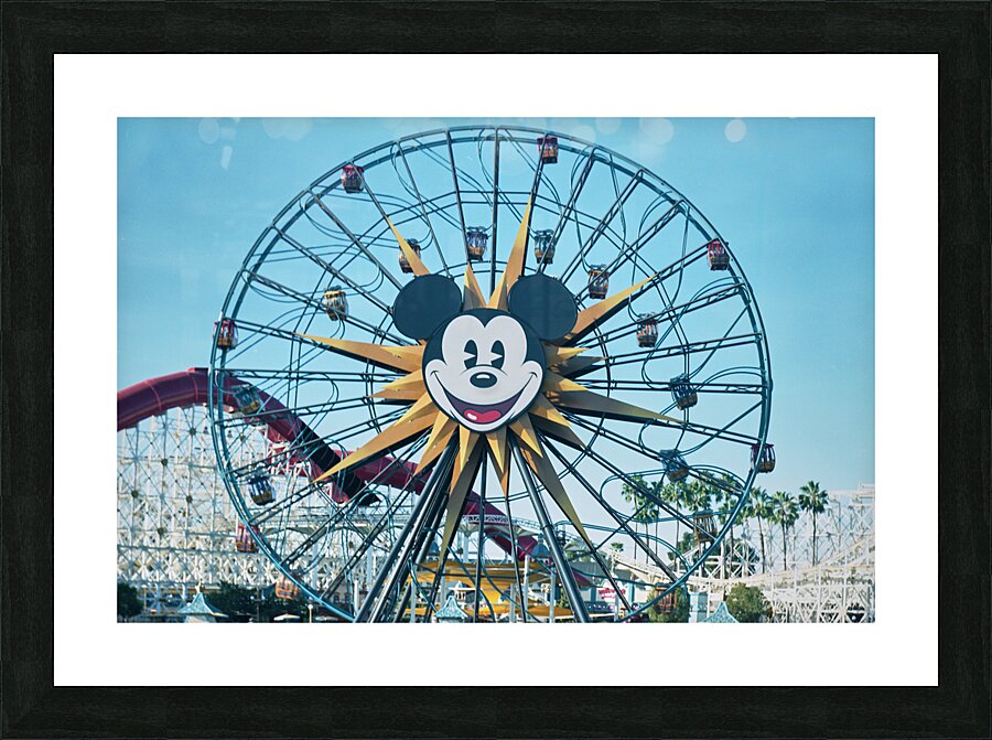 Mickeys Fun Wheel Shot on 1930s Film Camera Picture Frame print