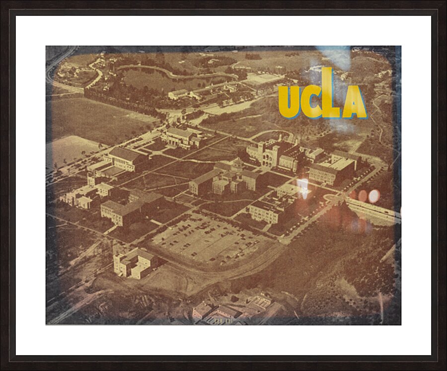 1940s University of California at Los Angeles Campus Art Picture Frame print