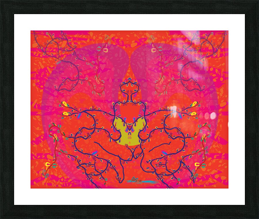 Lucid Vines - Core Vein - Red - NA Picture Frame Printing