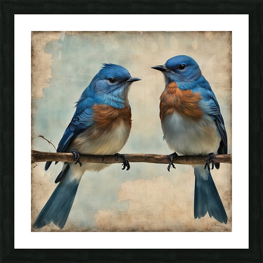 BLUEBIRDS Impression et Cadre photo
