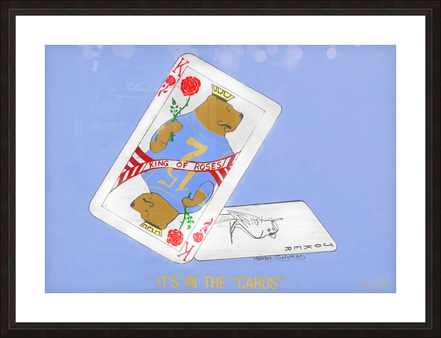1970s UCLA Bruin Playing Cards Cartoon Art Picture Frame print