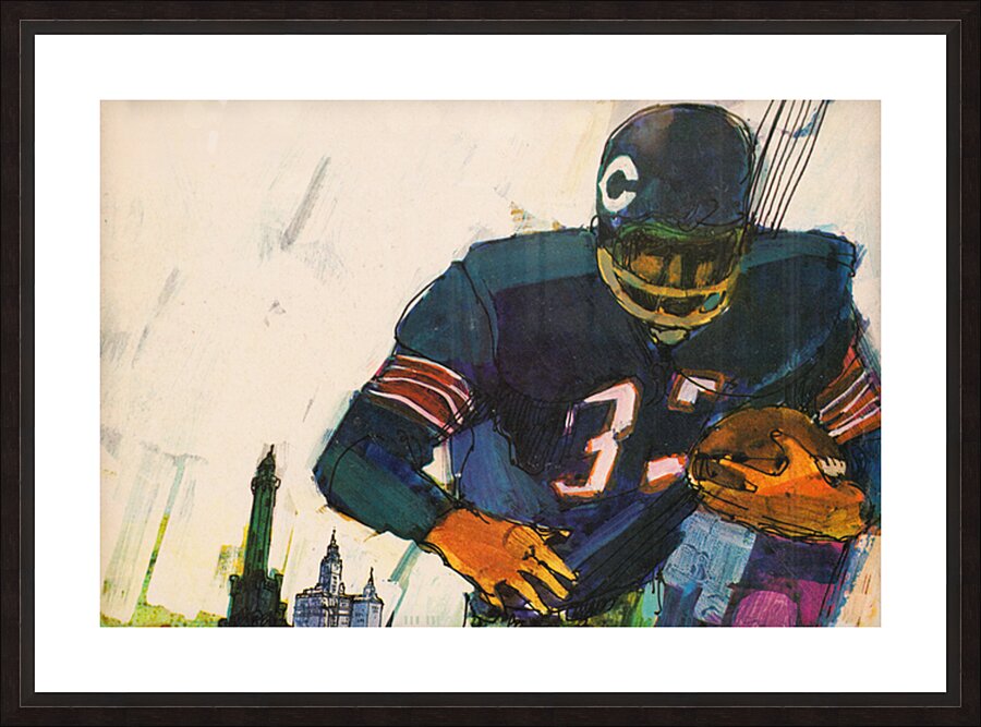 1967 Chicago Bears Art by Terry Smith Picture Frame print