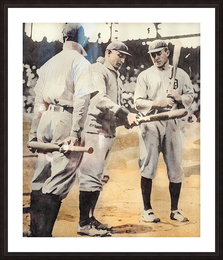 1909 Honus Wagner and Ty Cobb Picture Frame print