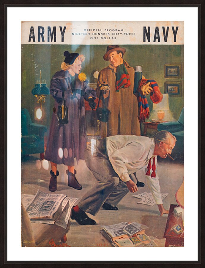 1953 Army Navy Football Cover Art Picture Frame print