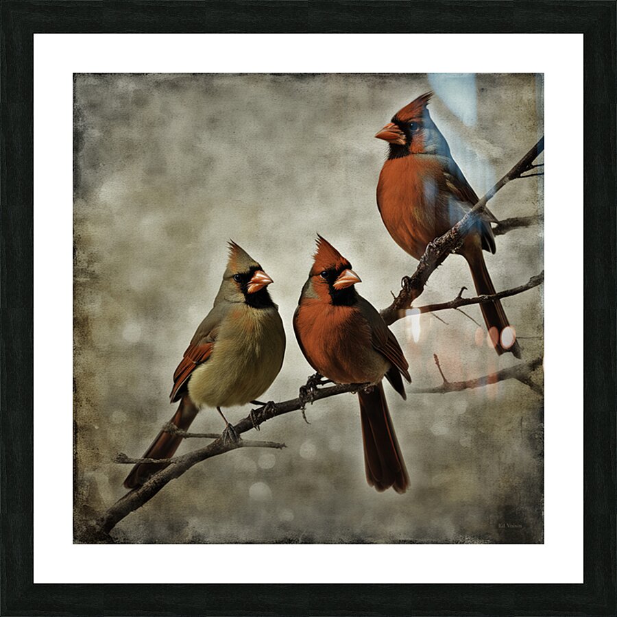 CARDINALS 7 Picture Frame print