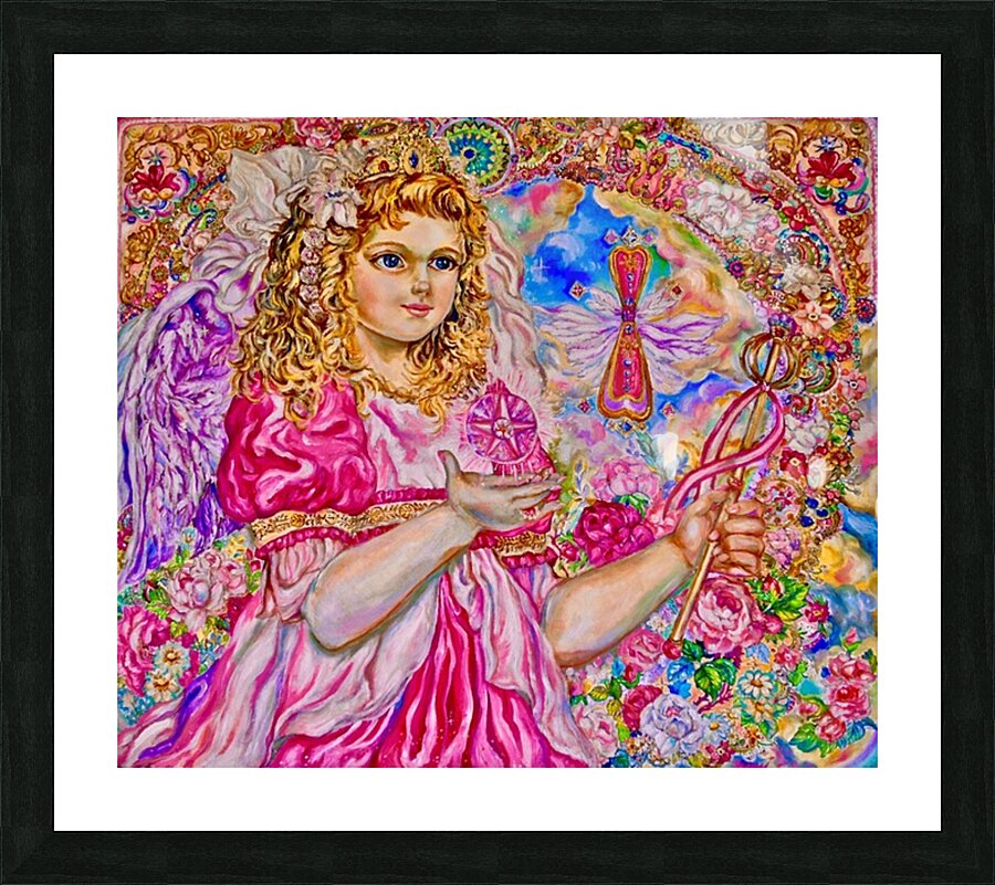 Yumi Sugai. Pink crystal angel. Picture Frame print