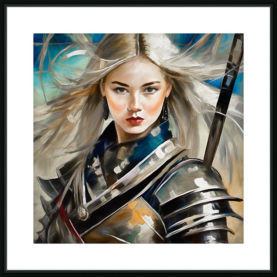 Blonde Warrior Picture Frame print
