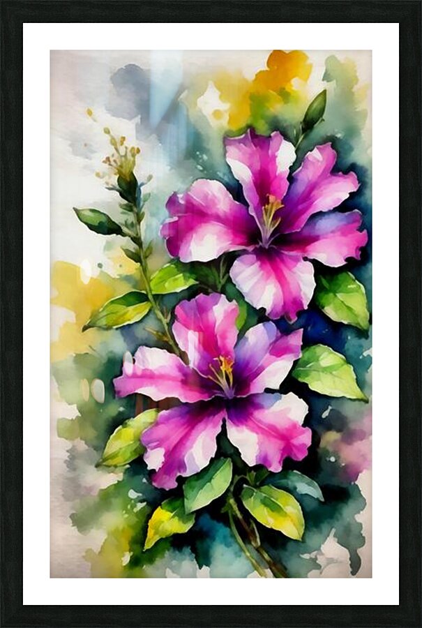 Four o clock flowers14k2 Picture Frame print