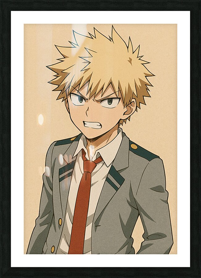 Anime Male Character Picture Frame print