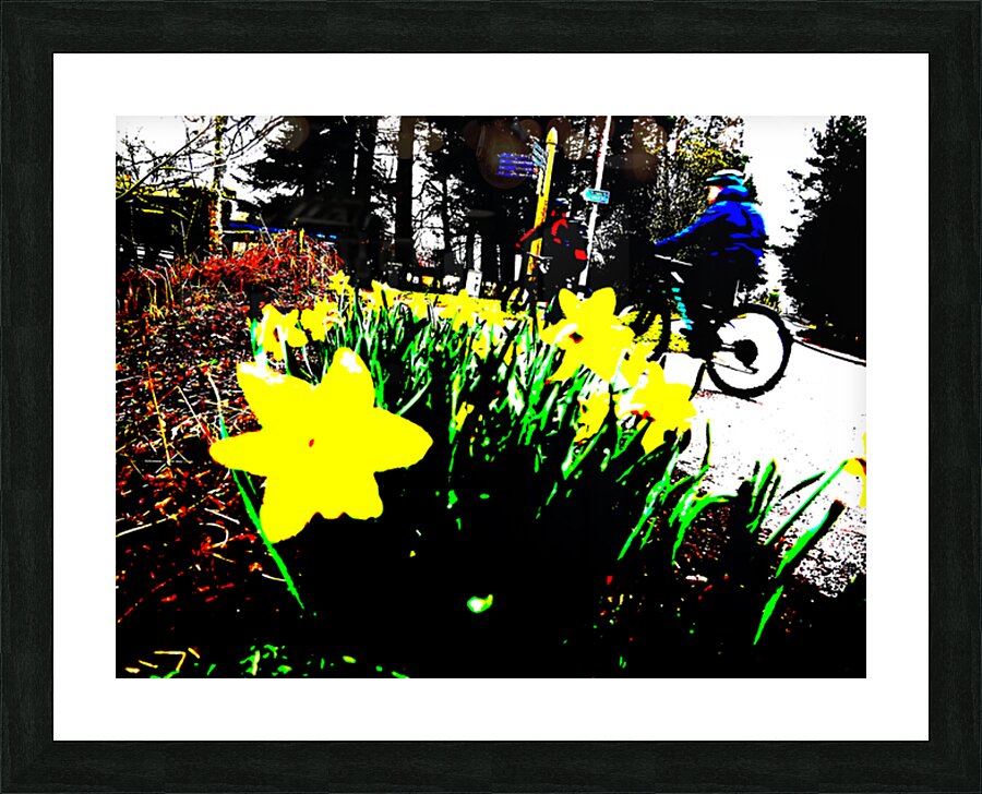  Abstract Cycling in the Scottish Highlands                                                                                                                     Picture Frame print