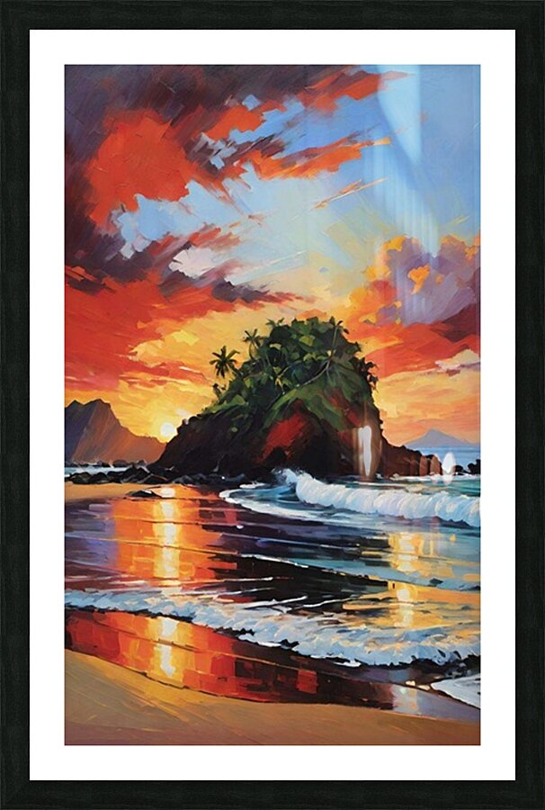 Red Island Beach Banyuwang 16k2 Picture Frame print