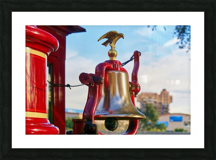 Steam Engine Bell in Theme Park Picture Frame print