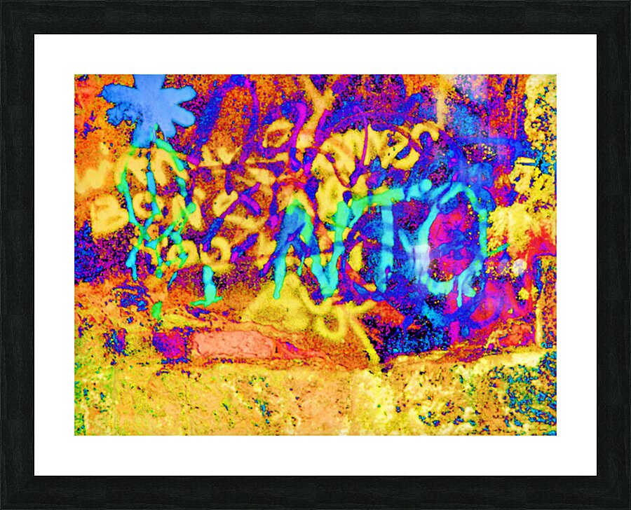 Abstract Neon Graffiti                                                                                                                       Picture Frame print