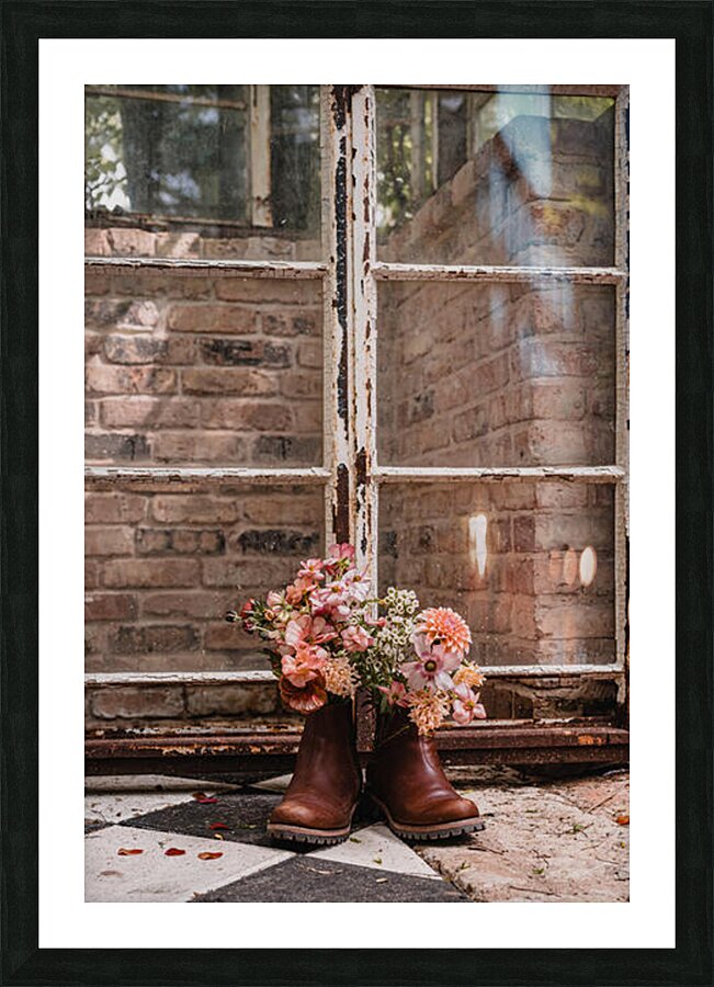 Boots & Blooms Picture Frame print