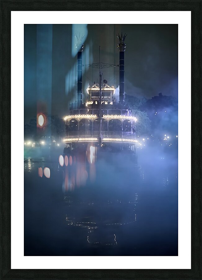 Riverboat In The Fog Picture Frame print