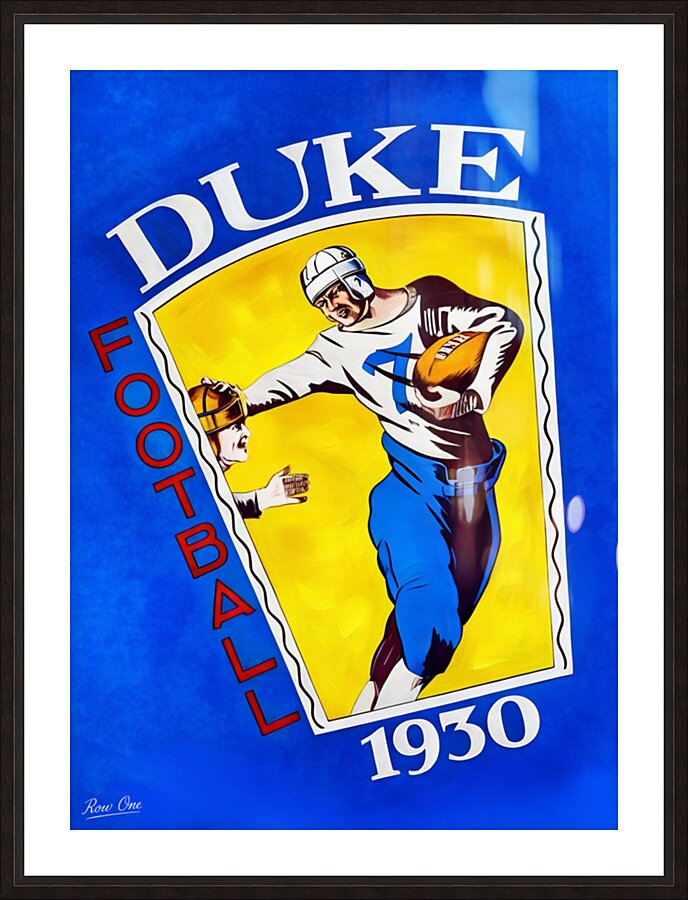 1930 Duke Football Art Picture Frame print