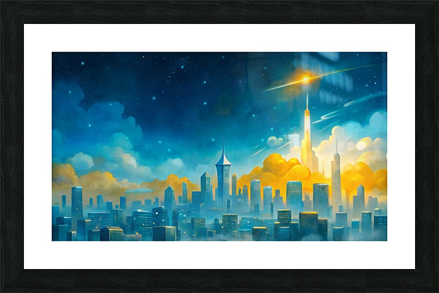 Dreams in the City Lights Picture Frame print