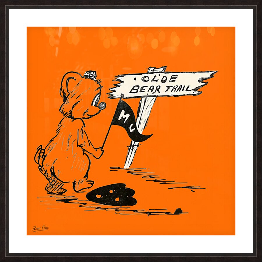 1940s Mercer Bear Cartoon Art Picture Frame print