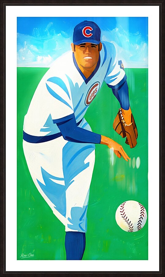 1975 Chicago Cubs Pitcher II Picture Frame print