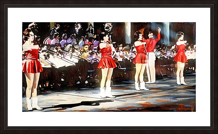 1960s Arkansas Cheerleaders & Band Picture Frame print
