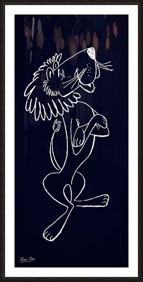 1970s Penn State Nittany Lion Cartoon Art Picture Frame print