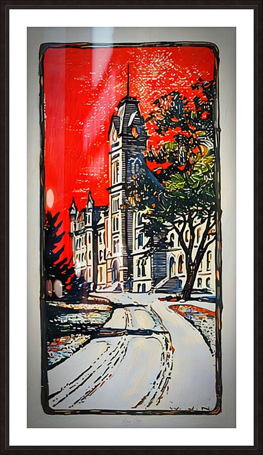 Early 1900s Ohio State University Campus Art Picture Frame print
