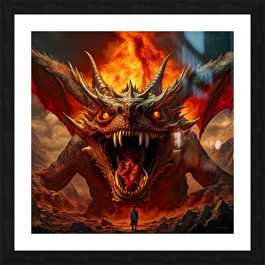 FACE YOUR FEARS 14 Picture Frame print