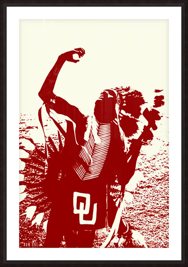 1960s OU Native American Art Picture Frame print