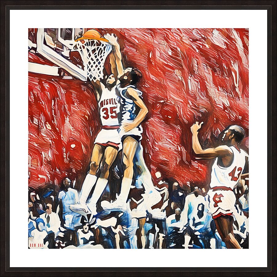Darrell Griffith Louisville Dunk Art Picture Frame print