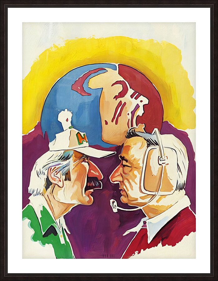 1981 Miami Hurricanes vs. Florida State Seminole Art Picture Frame print