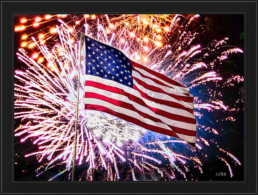 ROCKETS GLARE Our Flag Still There  Framed Print Print