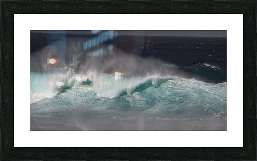 The Turquoise Wave Picture Frame print