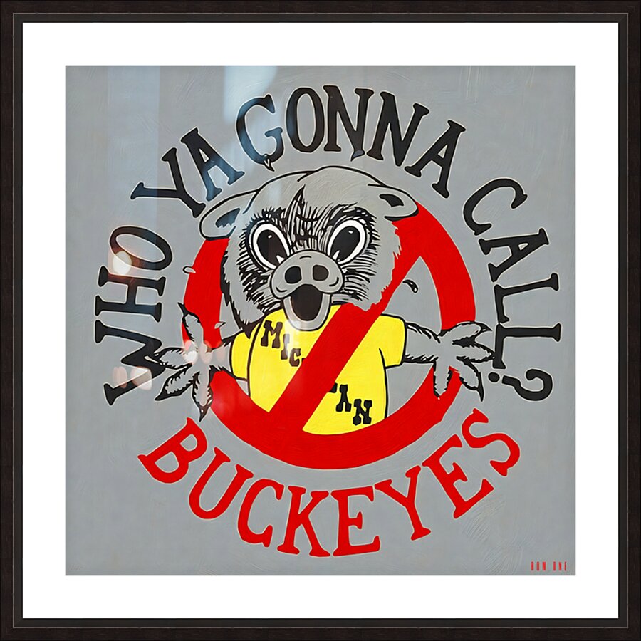 1984 Ohio State Michigan Parody Cartoon Art Picture Frame print