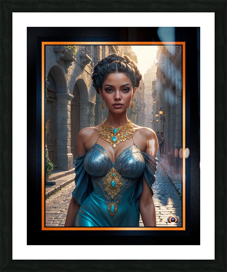 A Venetian Reverie Capturing The Ethereal Beauty Of Aitzane Xantala Captivating AI Concept Art by Xzendor7 Picture Frame print