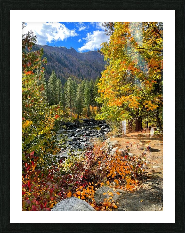 Autumn at Icicle River Picture Frame print
