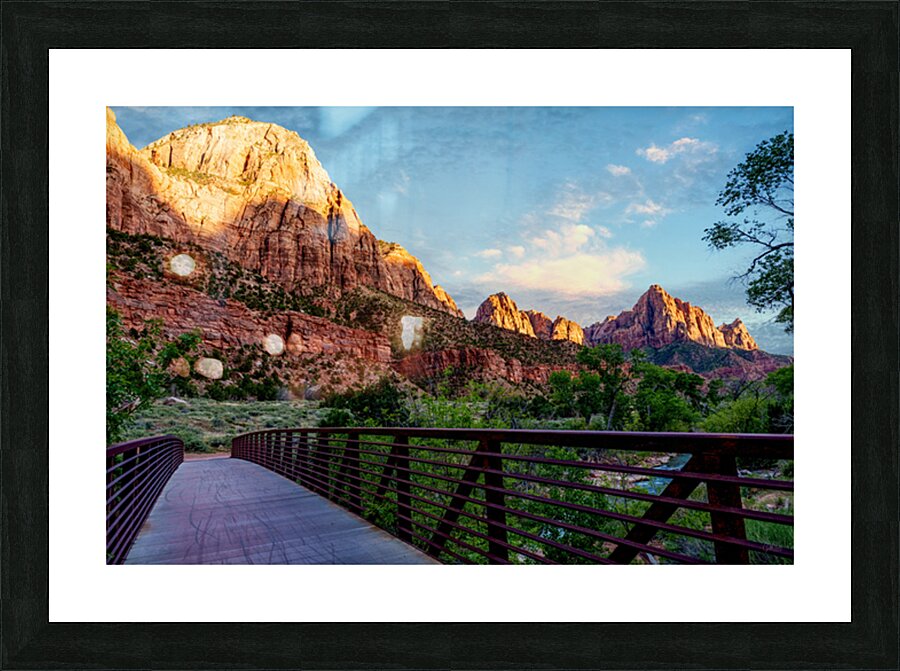 Zion Watchman Sunset View Picture Frame print
