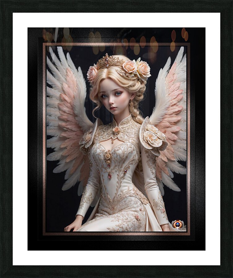 A Beautiful Angelic Vision Of The Adorable Elora Florentine AdorabelAI Concept Art by Xzendor7 Picture Frame print
