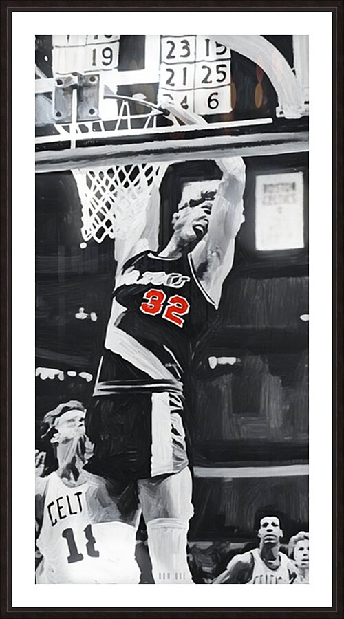 Bill Walton Portland Trailblazers Art Picture Frame print