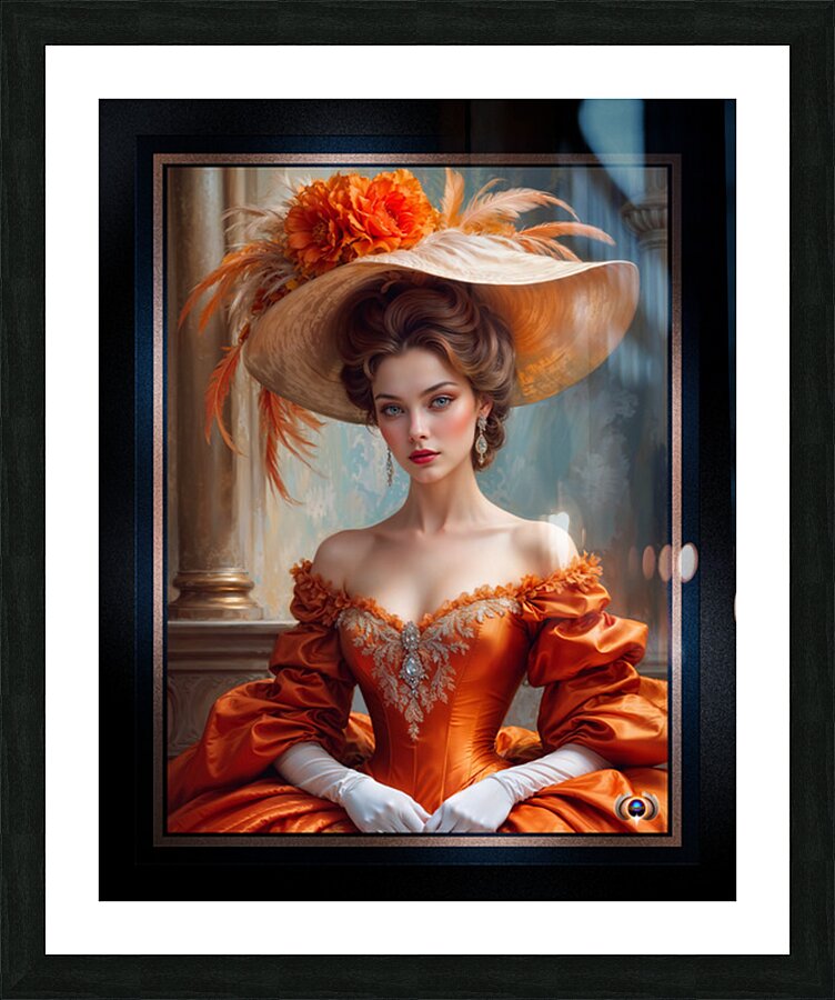 An Elegant Moment Exploring The Alluring Beauty Of Amalia Vaagner Gorgeous AI Concept Art by Xzendor7 Picture Frame print