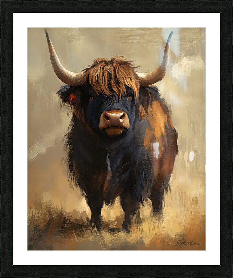 Highlander Cow Picture Frame print