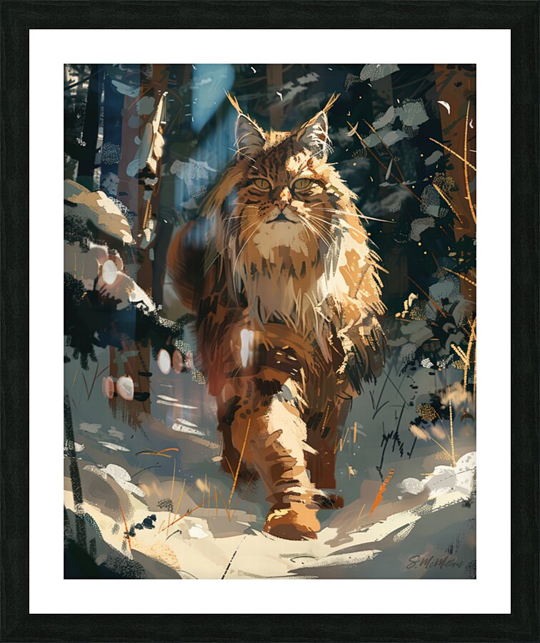 Maine Coon Cat Picture Frame print