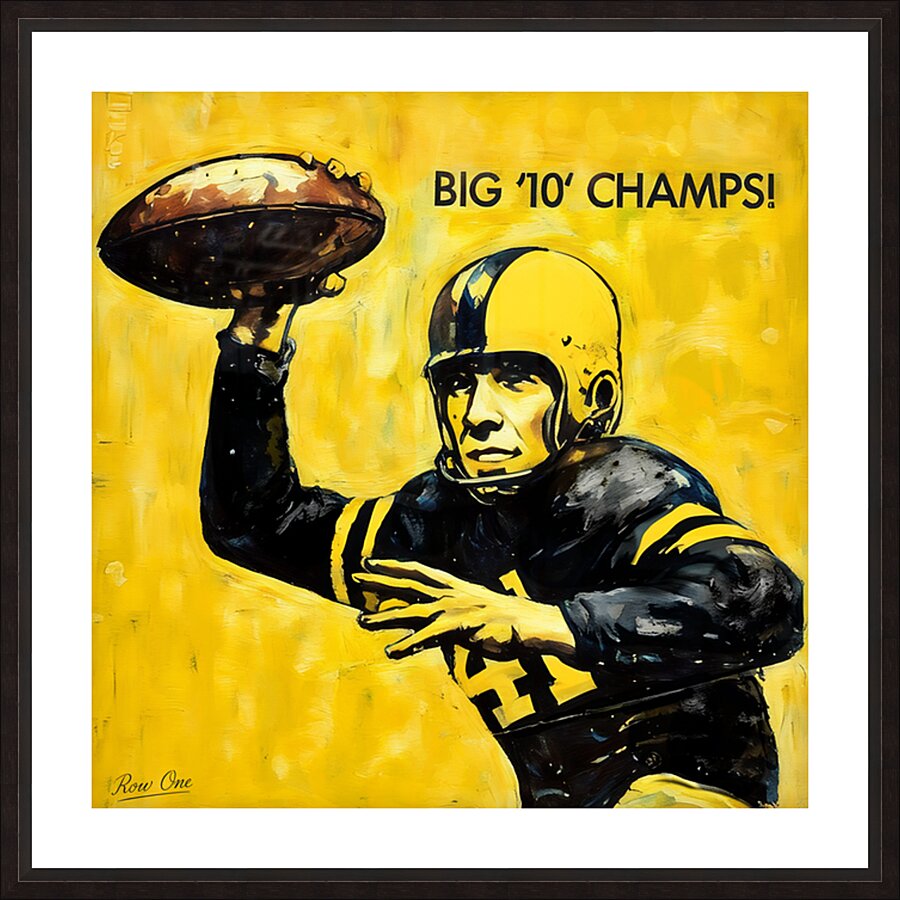 1958 Iowa Hawkeyes Football Big 10 Champs Picture Frame print