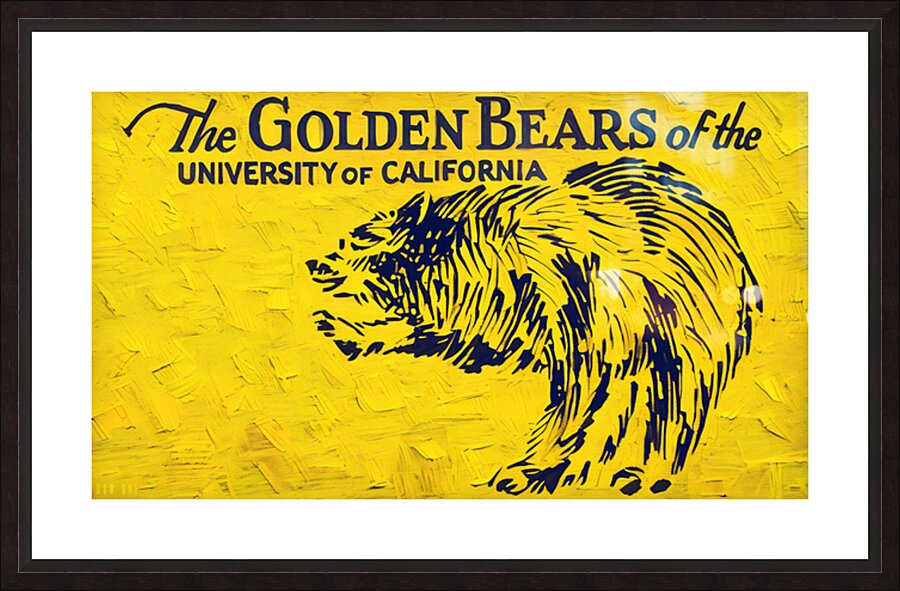 1930s Cal Golden Bear Art Picture Frame print
