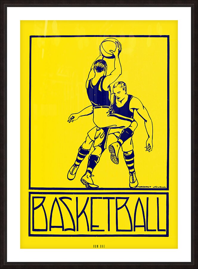 Early 1900s Michigan Basketball Art Picture Frame print