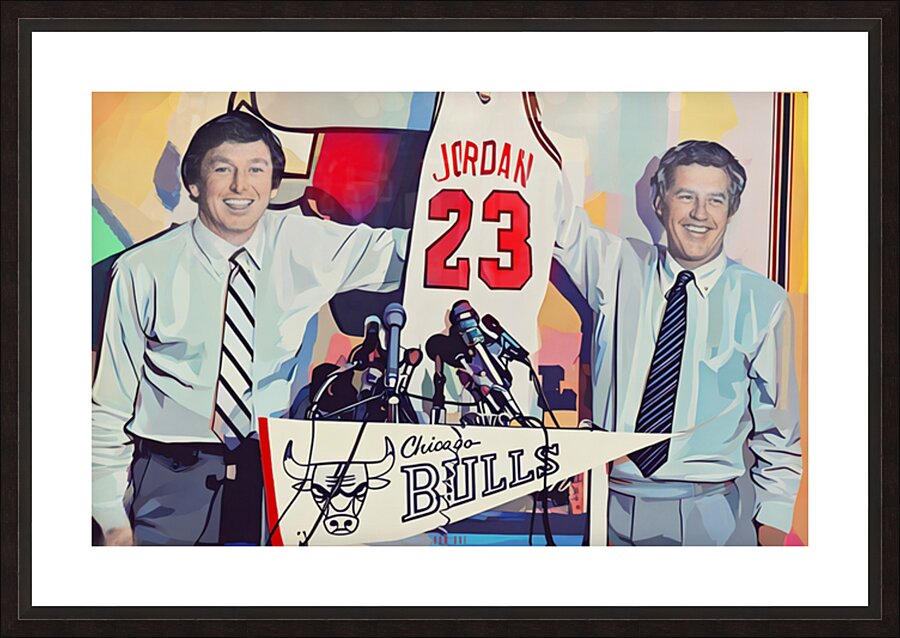 1984 Michael Jordan Bulls Jersey Pop Art  Framed Print Print