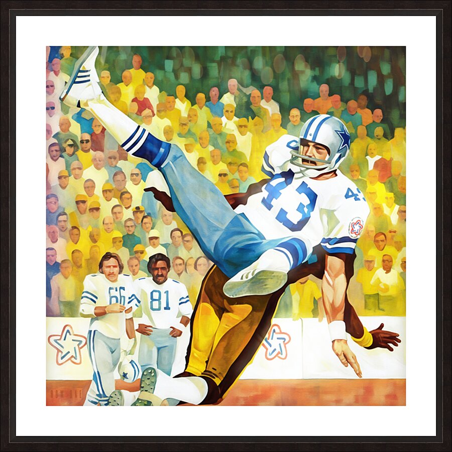 1976 Dallas Cowboys vs. Pittsburgh Steelers Art  Framed Print Print